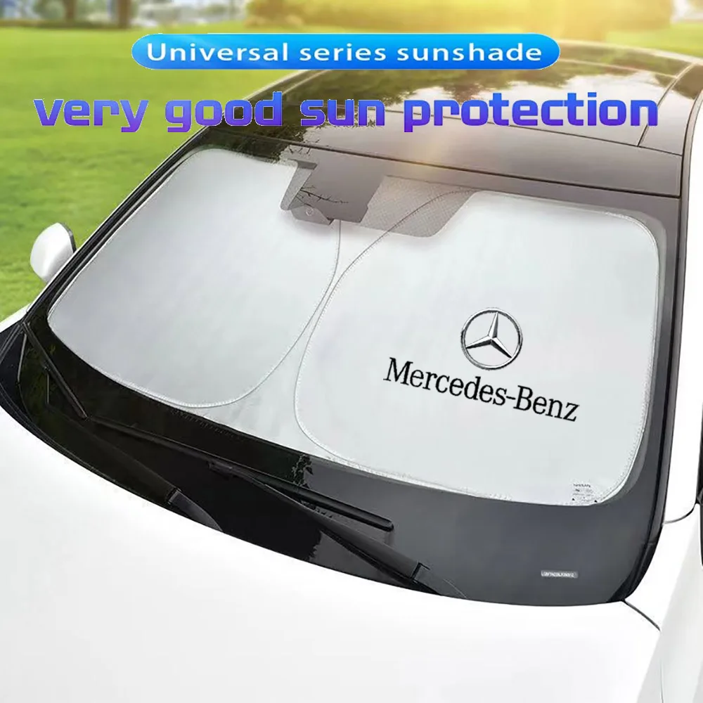 Car Windshield Sun Shade Visor UV Protection Shield For Mercedes Benz AMG W203 W206 W220 W205 W211 W212 GLE GLC GLK GLS W222