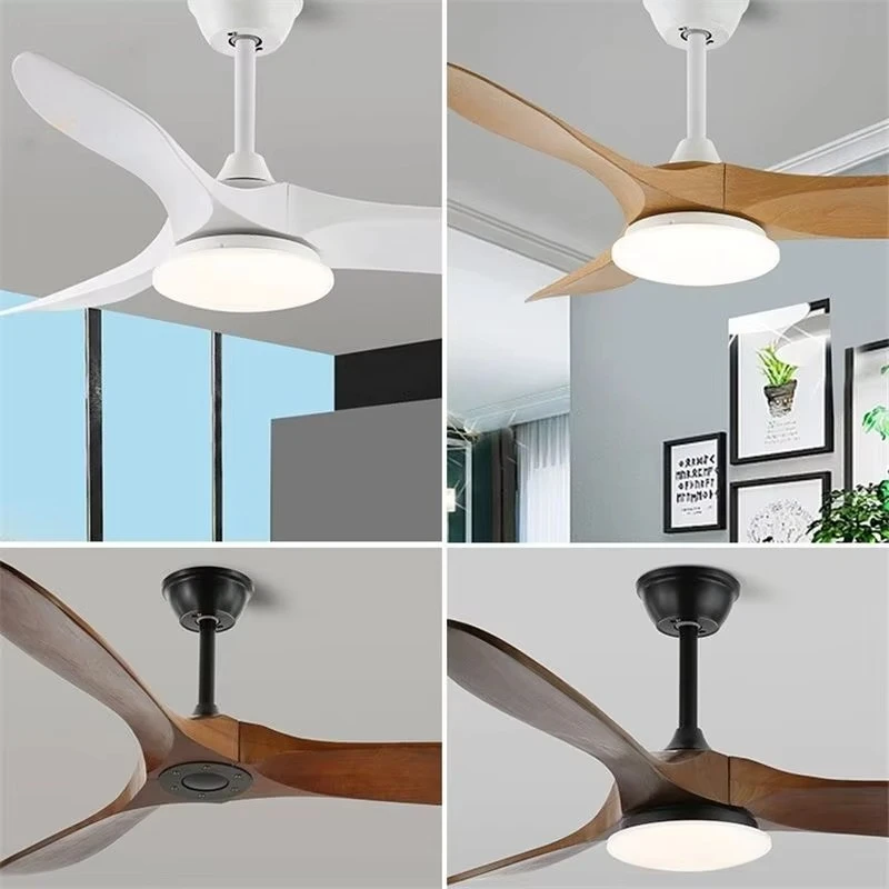 OEM Custom 52" Metal Strong Airflow LED Fan Light Remote Control Living Room Electric Ceiling Fan Light view 4