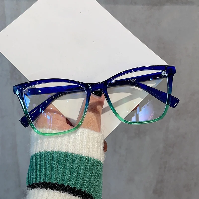 

Fashionable Square Large Frame Decorative Versatile Women's Anti-Blue Light Glasses Korean Style Trendy Glasses Frame