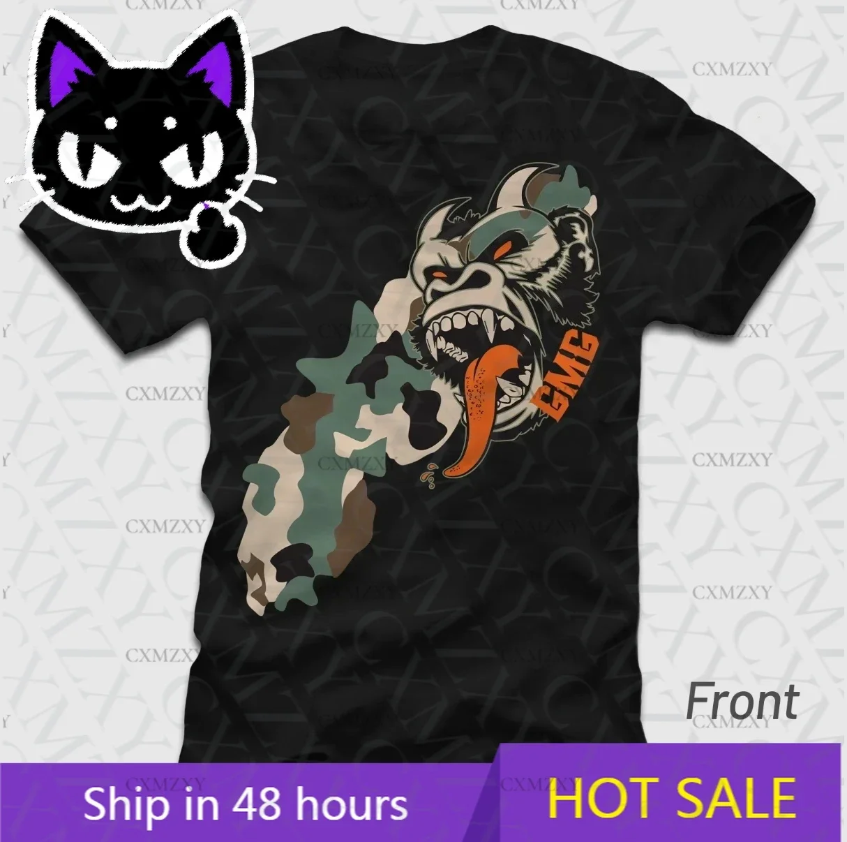 

2025 hot Mens Gas-Monkey Garage Blood SweatT-Shirts Graphic Oversized Sport Tops Comfortable Streetwear