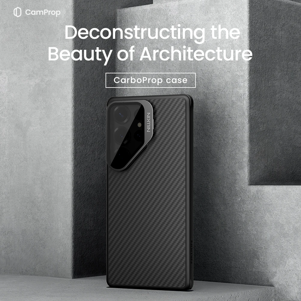 

For Samsung Galaxy S25 Ultra MagSafe Case NILLKIN CarboProp Aramid Fiber Magnetic Case Camera Stand Cover For Samsung S25Ultra