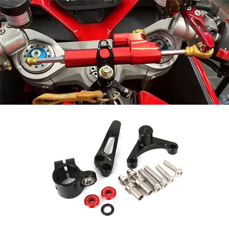 

AU28-Motorcycle Damper Stabilizer Bracket Steering Mount Kit For Ducati Supersport 939 Supersport 950 2018-2025