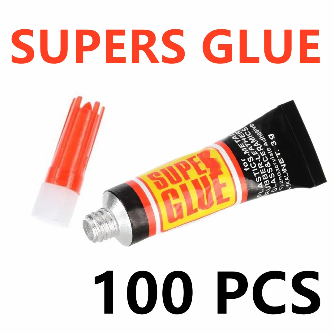 Colle liquide forte et instantanée pour bois, caoutchouc, papier et métal, gel adhésif Cyanoacrylate, Super glue pour papier, cuir et ongles, accessoire pour salon et papeterie, 502, 20 pièces,