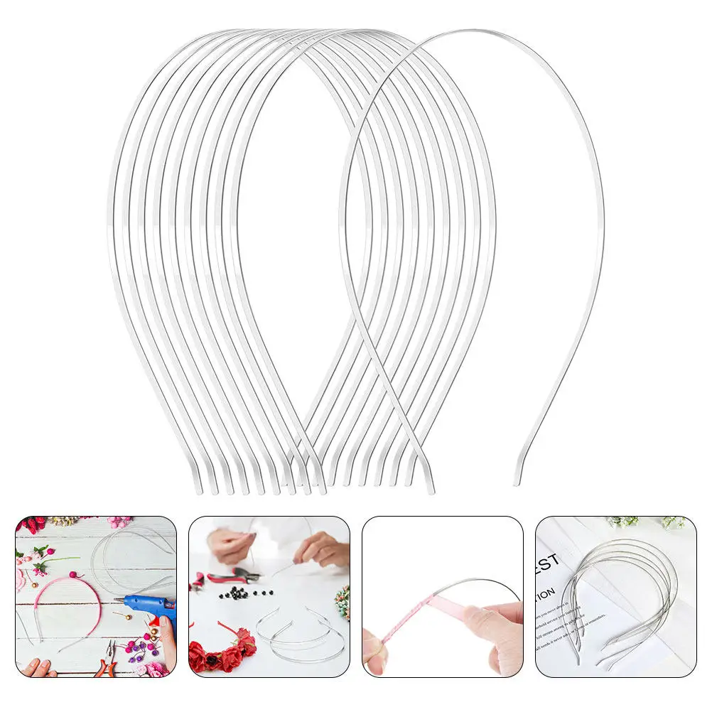 

50 шт. заготовок для ободков для волос из нержавеющей стали, материалы для изготовления повязок на голову своими руками, простые необработанные аксессуары для волос, материалы для рукоделия для женщин