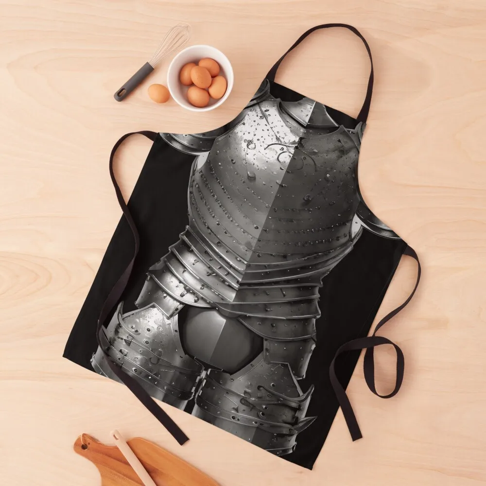 

beautiful silver armor Apron professional hairdresser Kitchen Items For Home Kids Apron