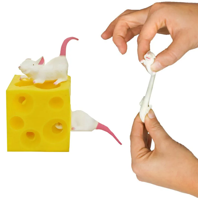 Mouse Hidden in Cheese Squeeze Fidget Toys For Kids Anti Stress ADHD Funny Gifts Regalos Para Cumpleaños Infantil Invitados