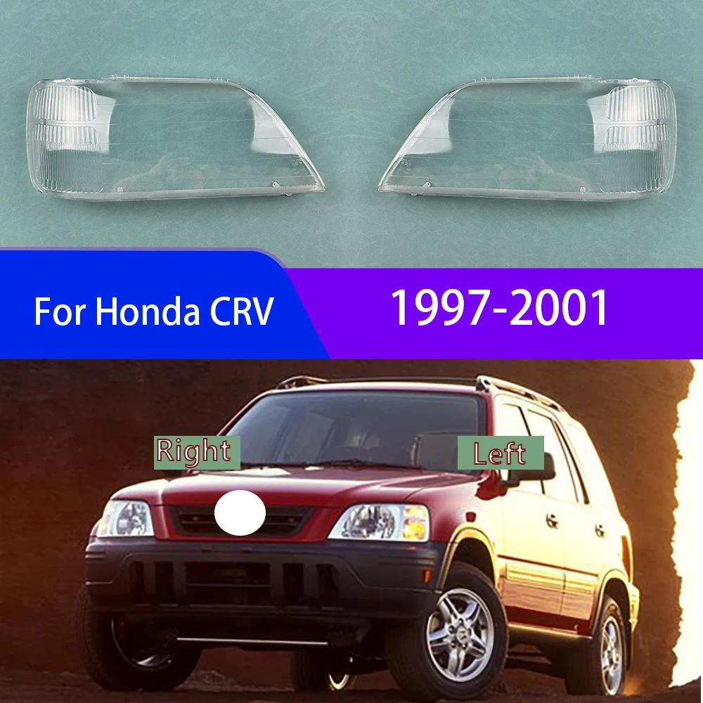 

For Honda CRV 1997-2001 Front Lampshade Transparent Shell Headlight Housing Headlamp Lamp Cover Lens Plexiglass