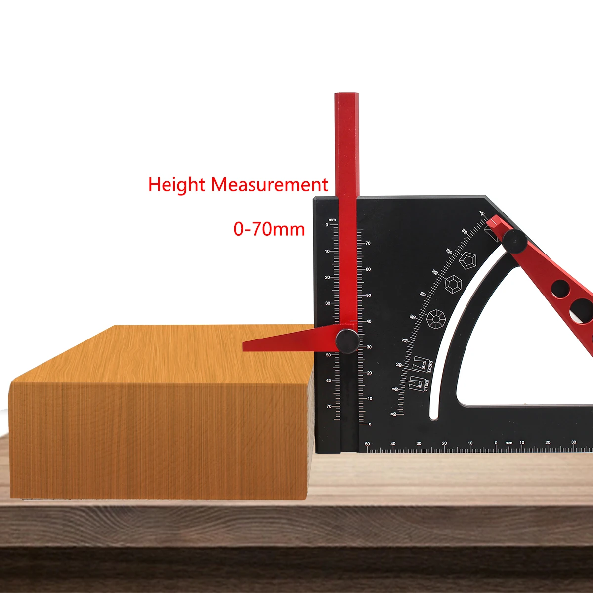 1pc Adjustable Set Square Scriber, Movable Aluminum Alloy Angle Protractor, Carpentry Measurement Auxiliary Tools