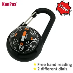 Kanpas Waterproof  Carabiner outdoor compass with luminous and 1-2-3system/Tourist compass / blue compass