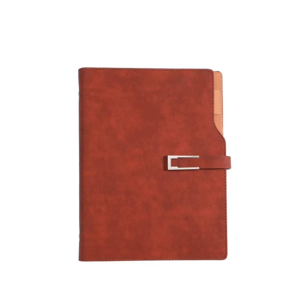 

Fashion PU Leather A5 Notebook with Card Holder Retro Meeting Minutes Book To Do List Diary Memo Book Students