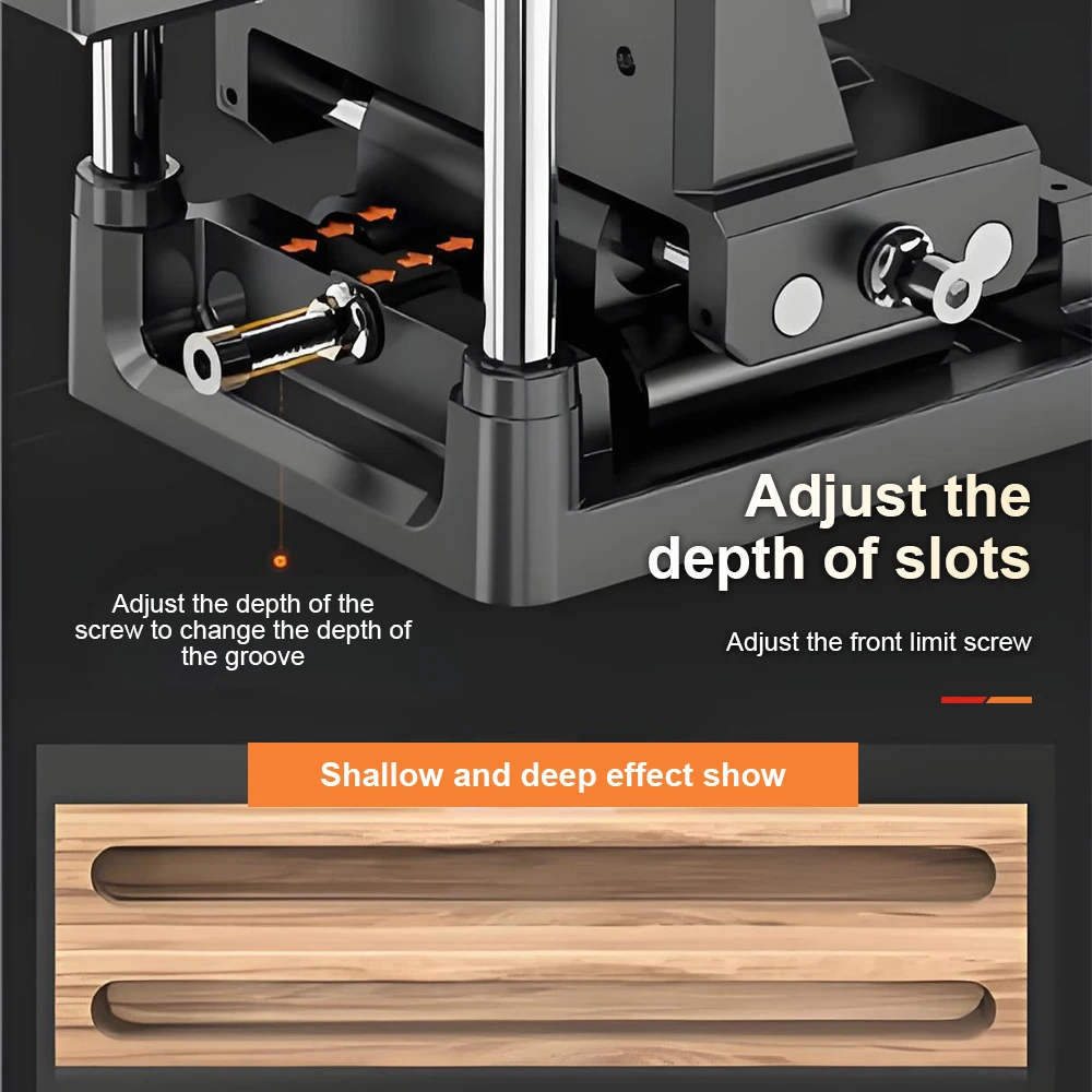 Woodworking Stand Holder Multi-function Trimmer 2-in-1 Connecting Bracket Industrial  Slotter Trimmer Bracket Hole Opener