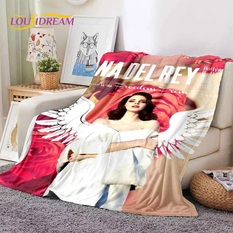 Fashion Lana Del Rey Singer Lizzy Grant Soft Flannel Blanket for Beds Bedroom Sofa Picnic,Throw Blanket for Cover Outdoor Gift