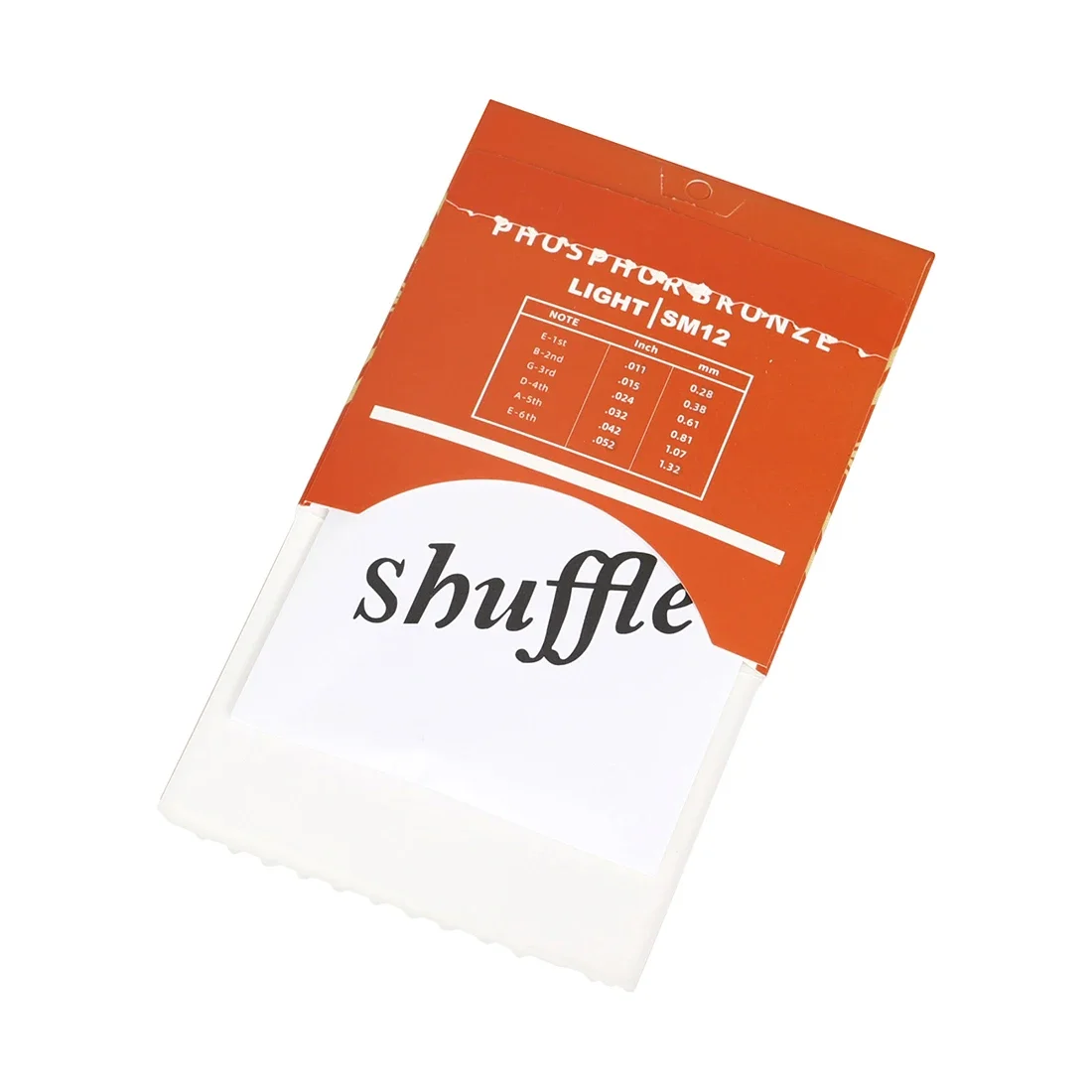 Shuffle SM11 Acoustic Guitar Strings Set of 6 Pure Copper with High Carbon Steel Core for Guitarists String Accessories 1-6