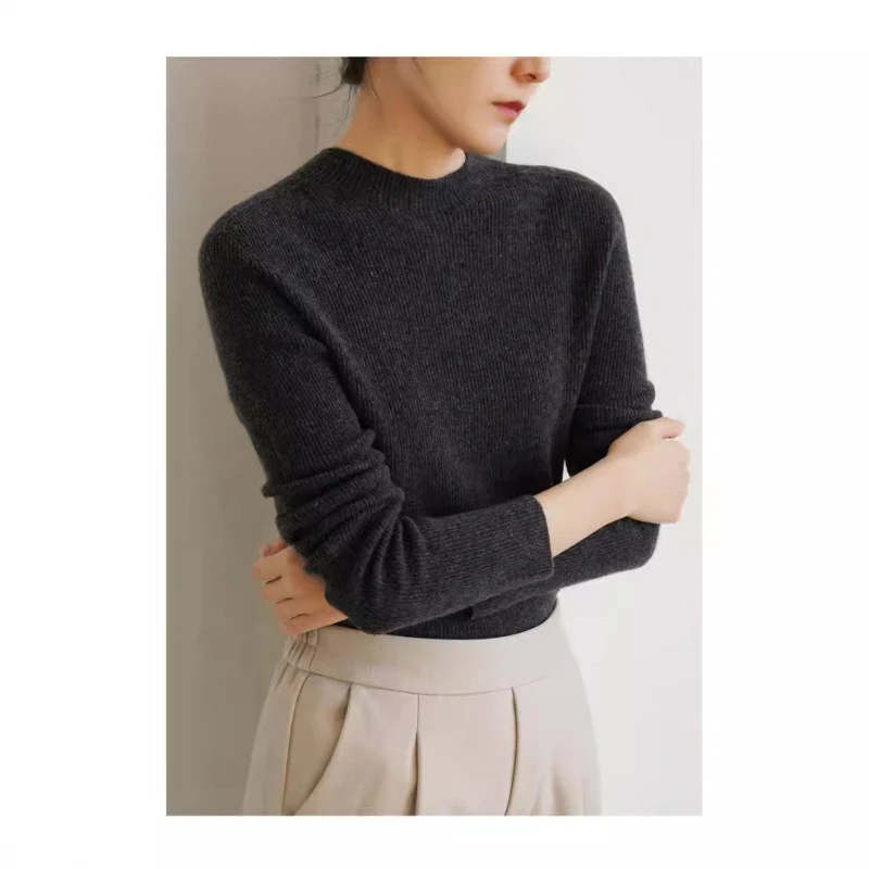 

Seamless Integration, Light Cloud Feeling, Hairy Inner Knitted Sweater, Women's Autumn Pit Strip Sweater, Comfortable