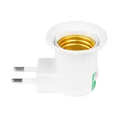 E27 Lamp Holder 220V Screw Mouth Night Light EU Lamp Holder With Switch EU Plug Holder Adapter Converter Power On-Off Control