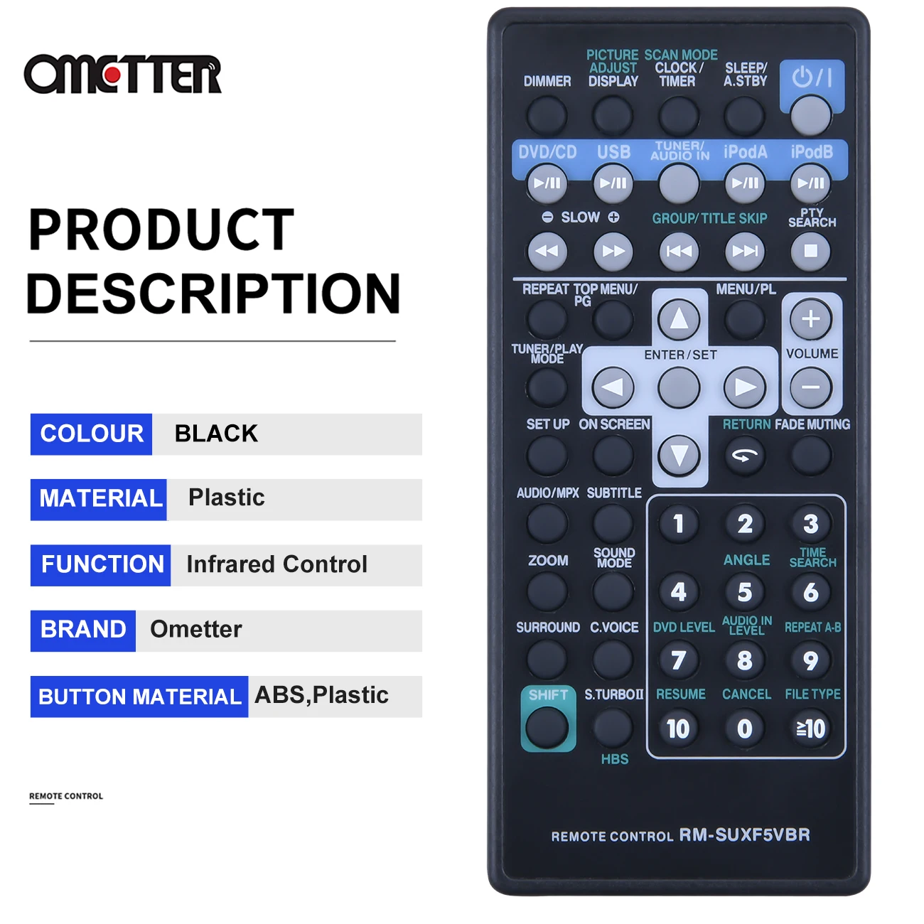 새로운 JVC 오디오/비디오 플레이어 원격 제어 RM-SUXF5VBR RM-SUXL5VU