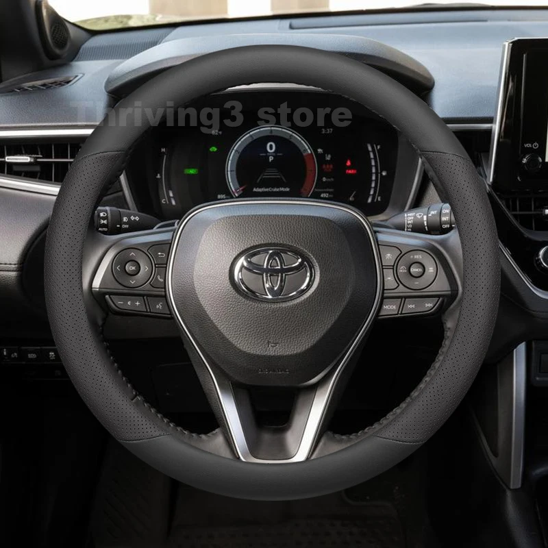 

Leather Car Steering Wheel Cover For Toyota Corolla Cross GR Sport 2020-2026 Auto interior Toyota Corolla Cross 2026 Accessories