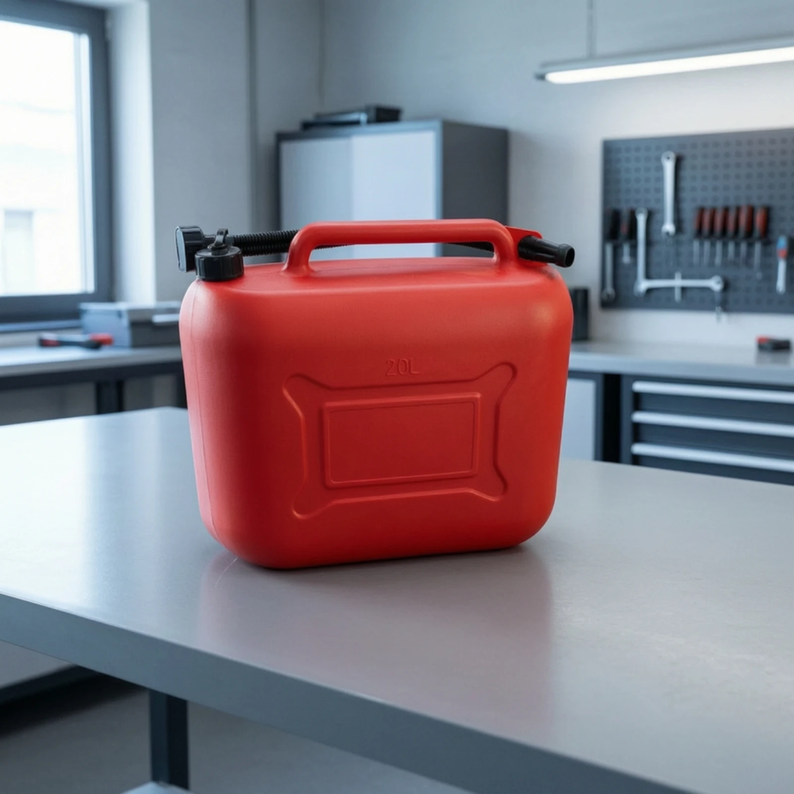 Fuel Jerry Can with Spout Easy to Bend Gas Can with Spout Container Splashless Controlled for Drivers, Roadside Emergency