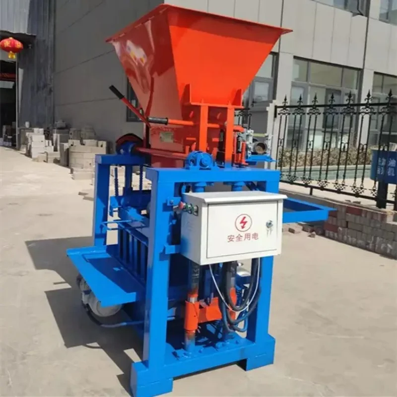 2-45 4-30 4-35 Brick Making Machine Hollow Non Burning Cement Brick Small Mobile Simple Brick Making Machine Set Of Molds
