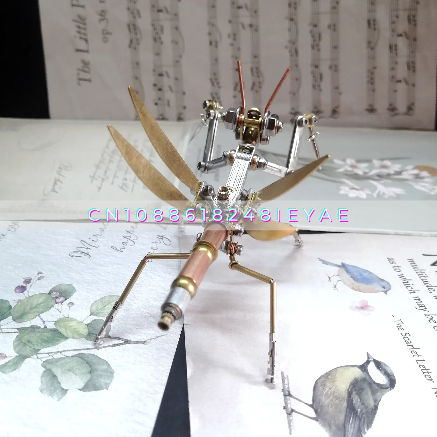 Mechanical Insect Little Mantis Metal Assembly Model 3D Three-dimensional Puzzle Handmade DIY Creative Toy Birthday Gift