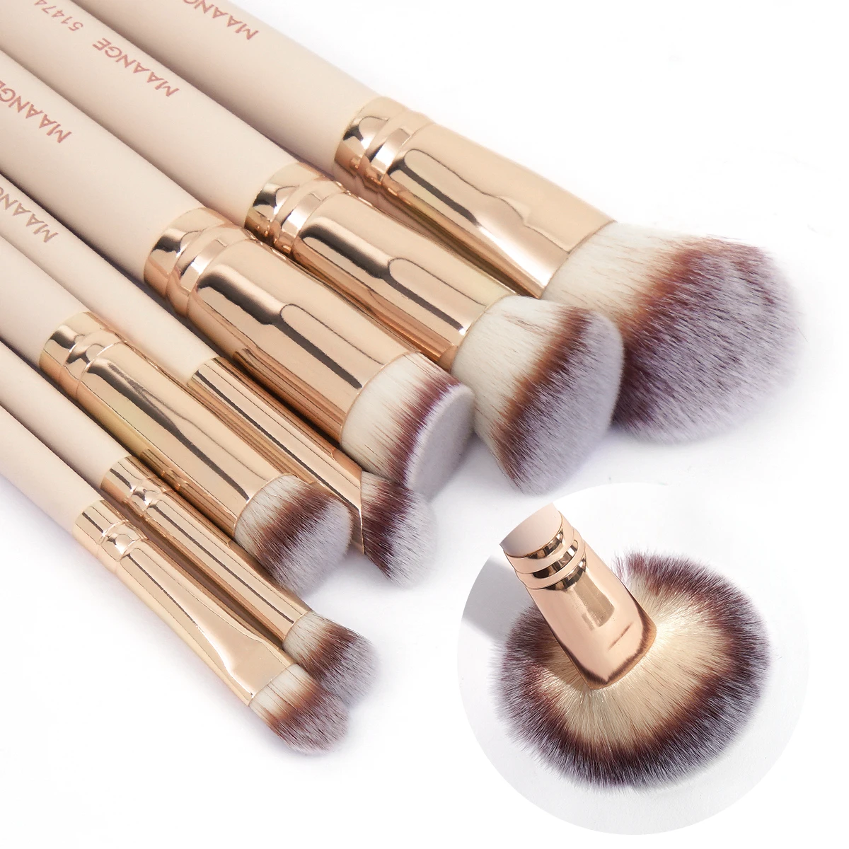 Maange 7 pçs/set Pincéis de Maquiagem para Base Cosmética Pó Corretivo Blush Brush Blending Cerdas Macias Ferramentas de Beleza