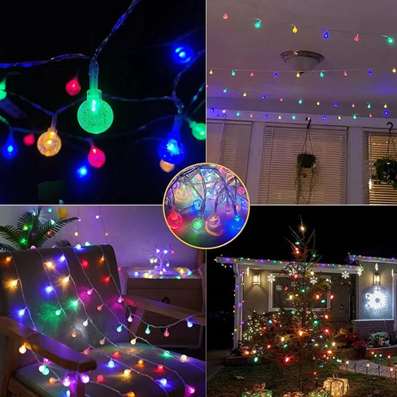10/20/30/40Led Globe String Lights Fairy Lights Battery Operated String Lights Waterproof For Party Patio Garden Christmas Decor