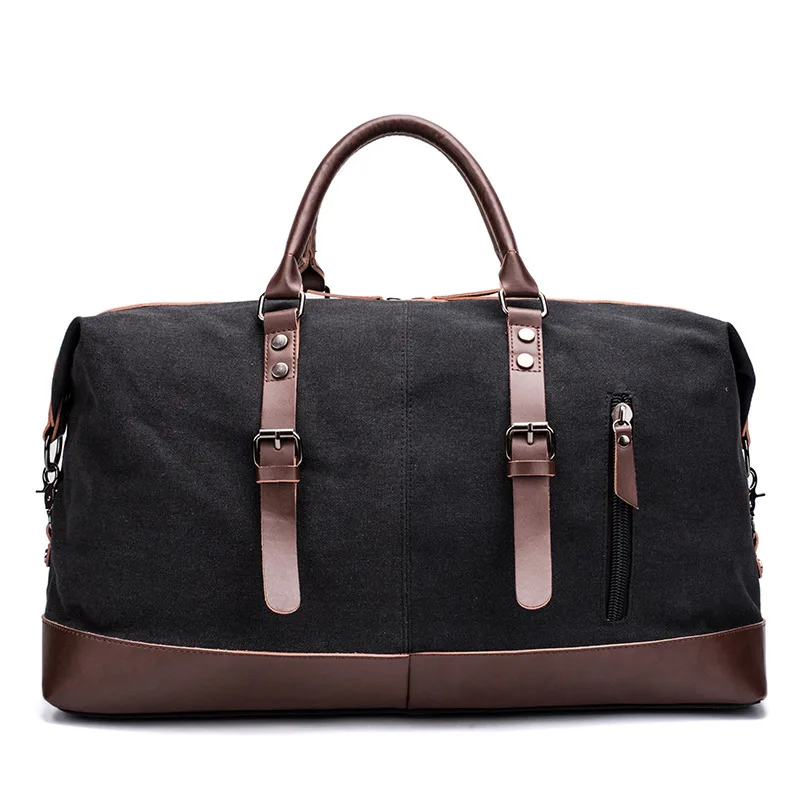 Large Capacity Canvas Leather Men Travel Bags carry on bag Luggage Bag Men Duffel Bag luggage travel bags