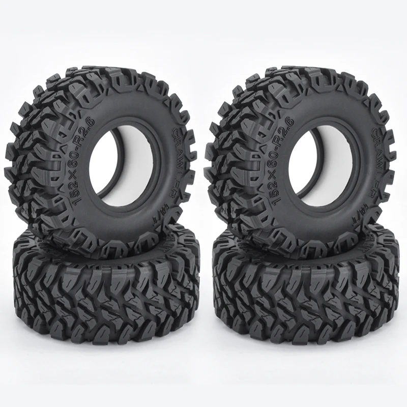 4 STUKS 2.6 Inch Regenwoud Band 152 MM voor 1/10 RC Crawler Auto RBX10 RR10 Buis Frame Auto Prestaties Klimband voor 1/7 Mk07 UT4