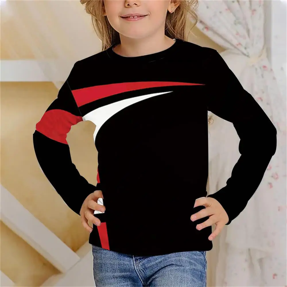 Kawaii Children 3D Print Long T Shirt Kids Summer Fashion Casual T-shirt Boy Girl Unisex Children's Sports clothing Tshirt Tops