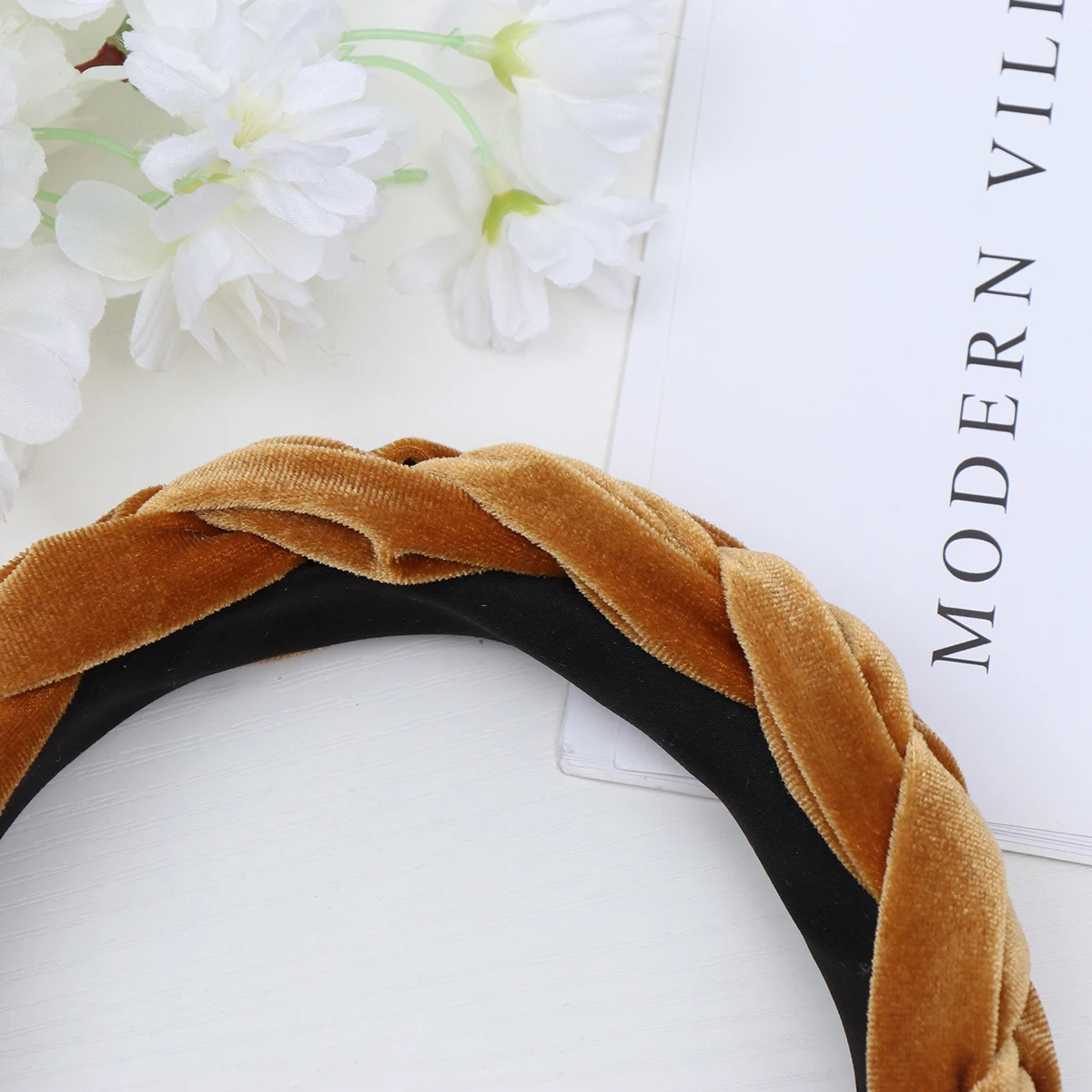 

Velvet Braided Headband Fine Linen Hairband Diademas Trenzadas Para Mujer European American Women