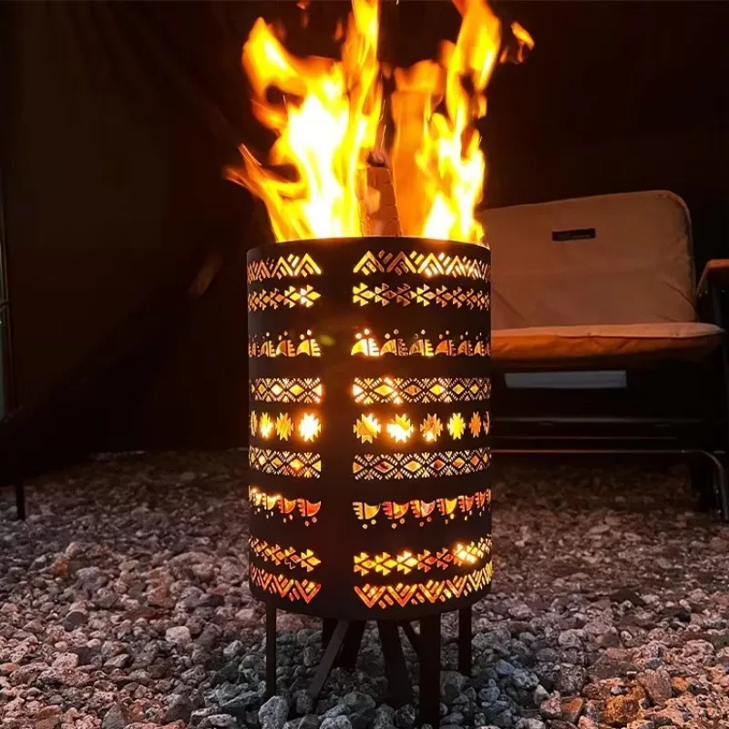 Multi-Purpose Campfire Pit Outdoor Camping Small Portable All-season Customizable Logo High Temperature Resistant