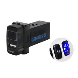 For Mitsubishi Auto Series Retrofitting and Upgrading Nondestructive Installation Car Charger with Voltage Display USB Charger