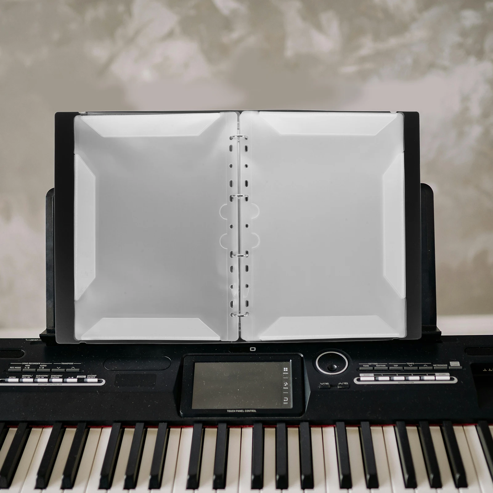 

Sheet Music Binder A4 Document Holder for Piano Players Secure Grip Design Portable Music File Folder for Live Performances and