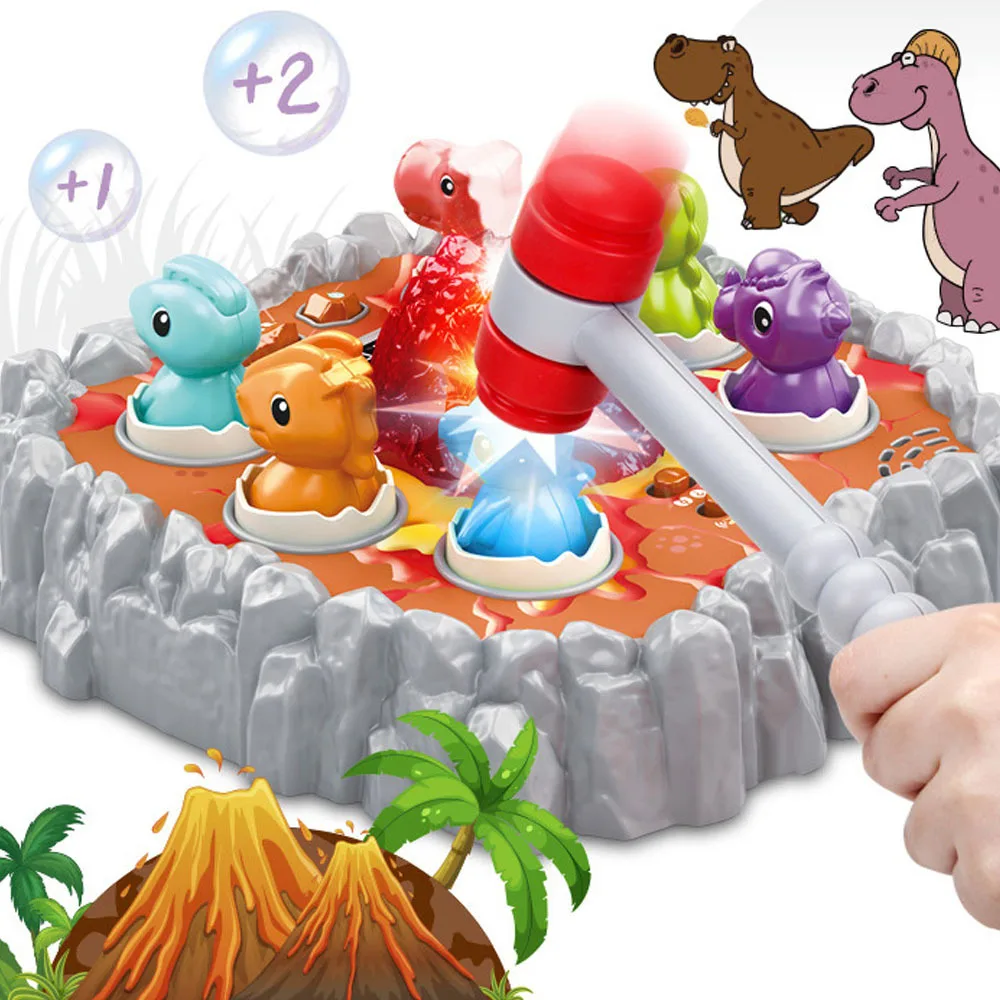 Children's Electric Simulation Spray Sound And light Whack-a-Mole Gamedinosaur Early Education Educational Toys Scene