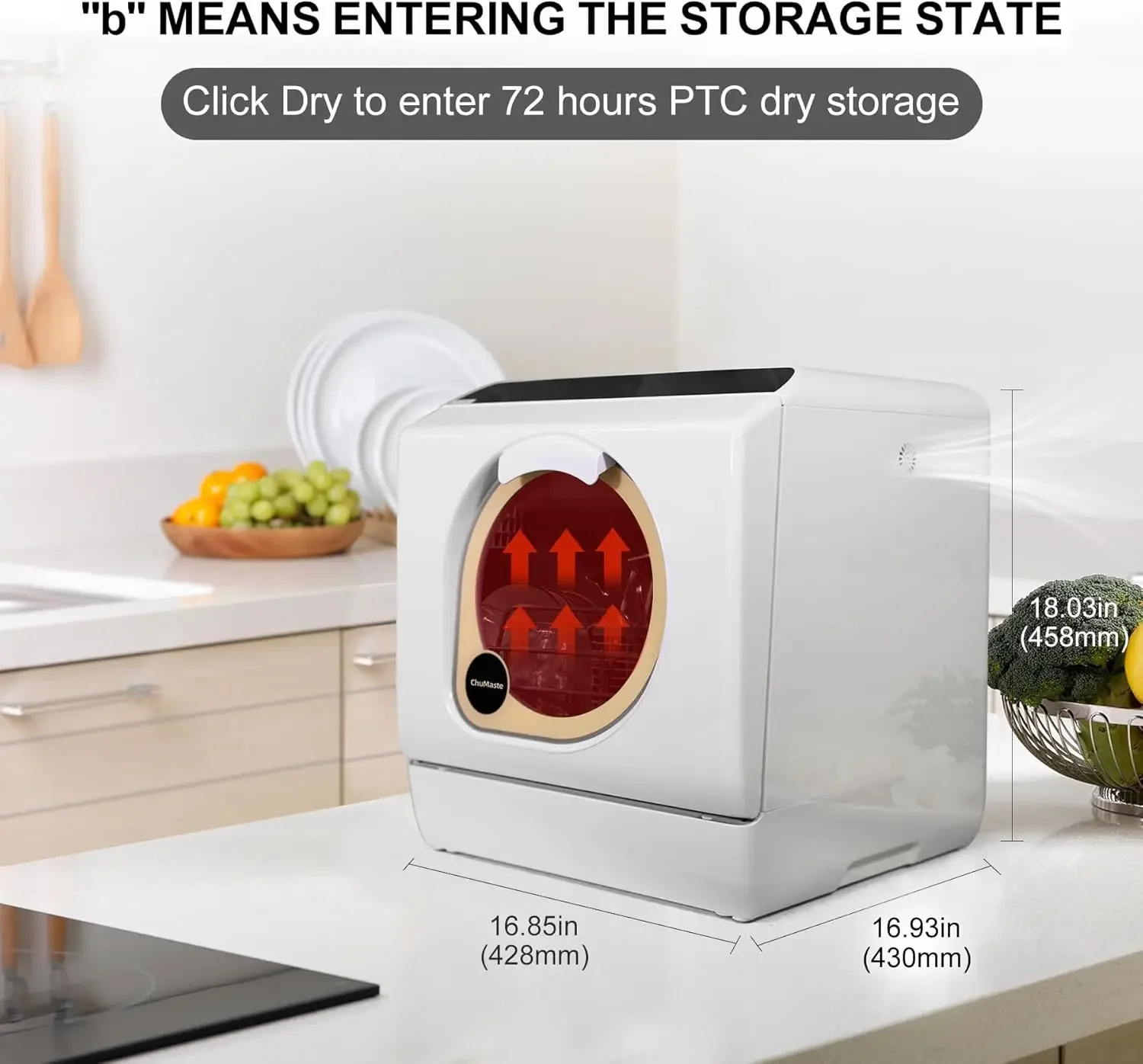 countertop .Compact Dishwasher with drying and double spray arms. Countertop Dishwasher With Water Tank. Portable dishwasher wit