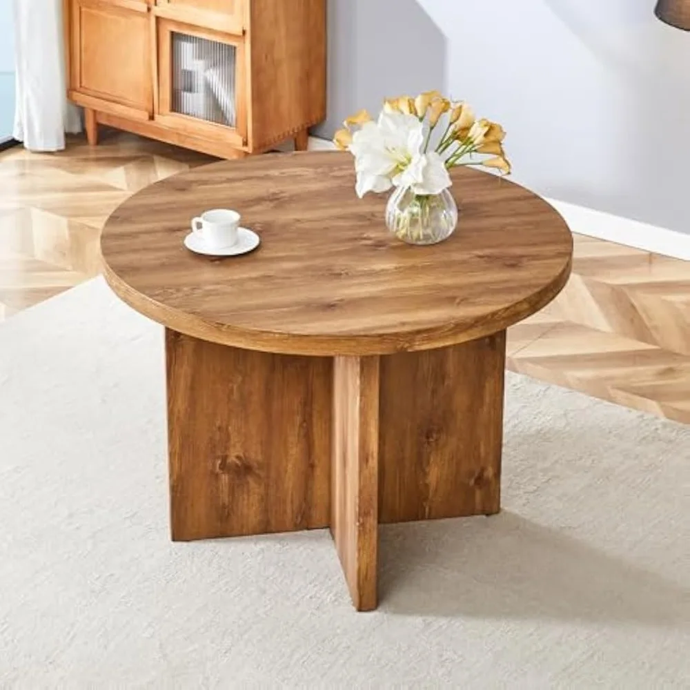 Round Dining Table for 4-6, 42 Inch Modern Kitchen Table Small Dinner Table MDF Kitchen Dinning  for Cafe Restaurant Wine