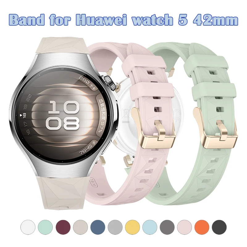 

Fit for Huawei Watch 5 42mm Strap Original Gril Pure Color Band Compatible with Huawei Watch GT5pro 42mm GT5/GT4 41mm
