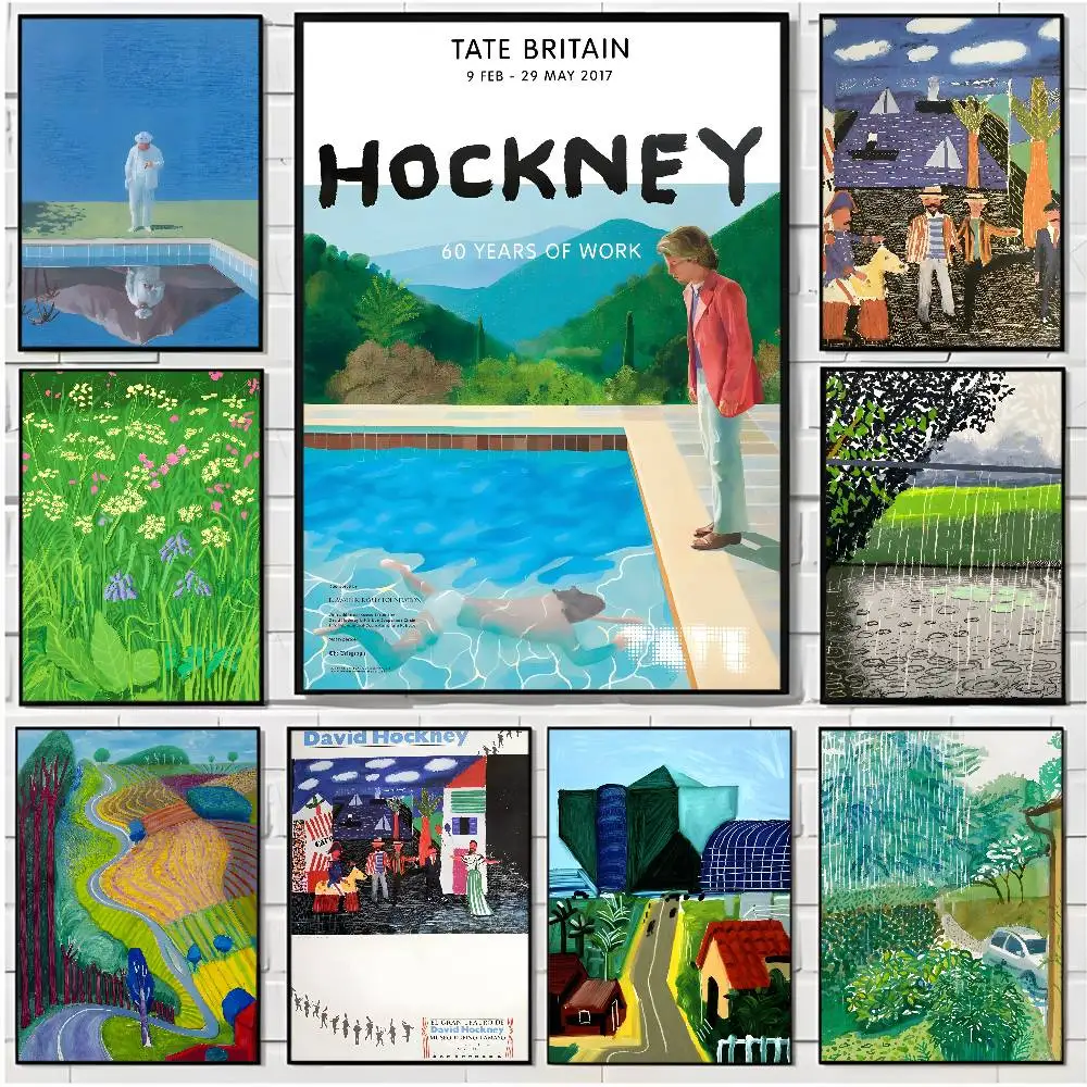 

D-David HoCKney Art Prints Poster HD art poster for home living room bar office decoration sticky, waterproof