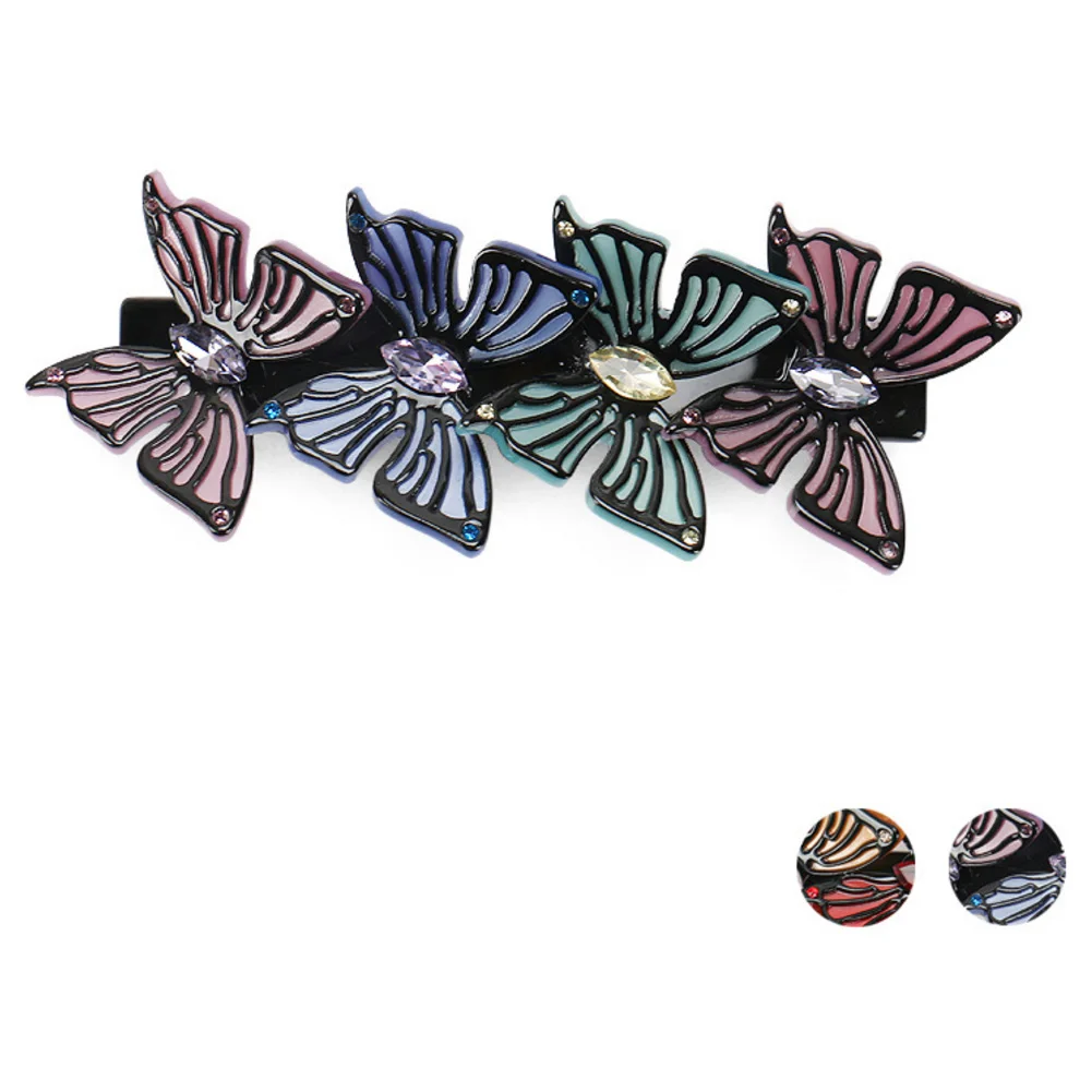 

Butterfly Handmade Hair Jewelry Ornament Accessory for Women Girls Fine Paris French Design Hair Claw Clip, Tiara for Christmas