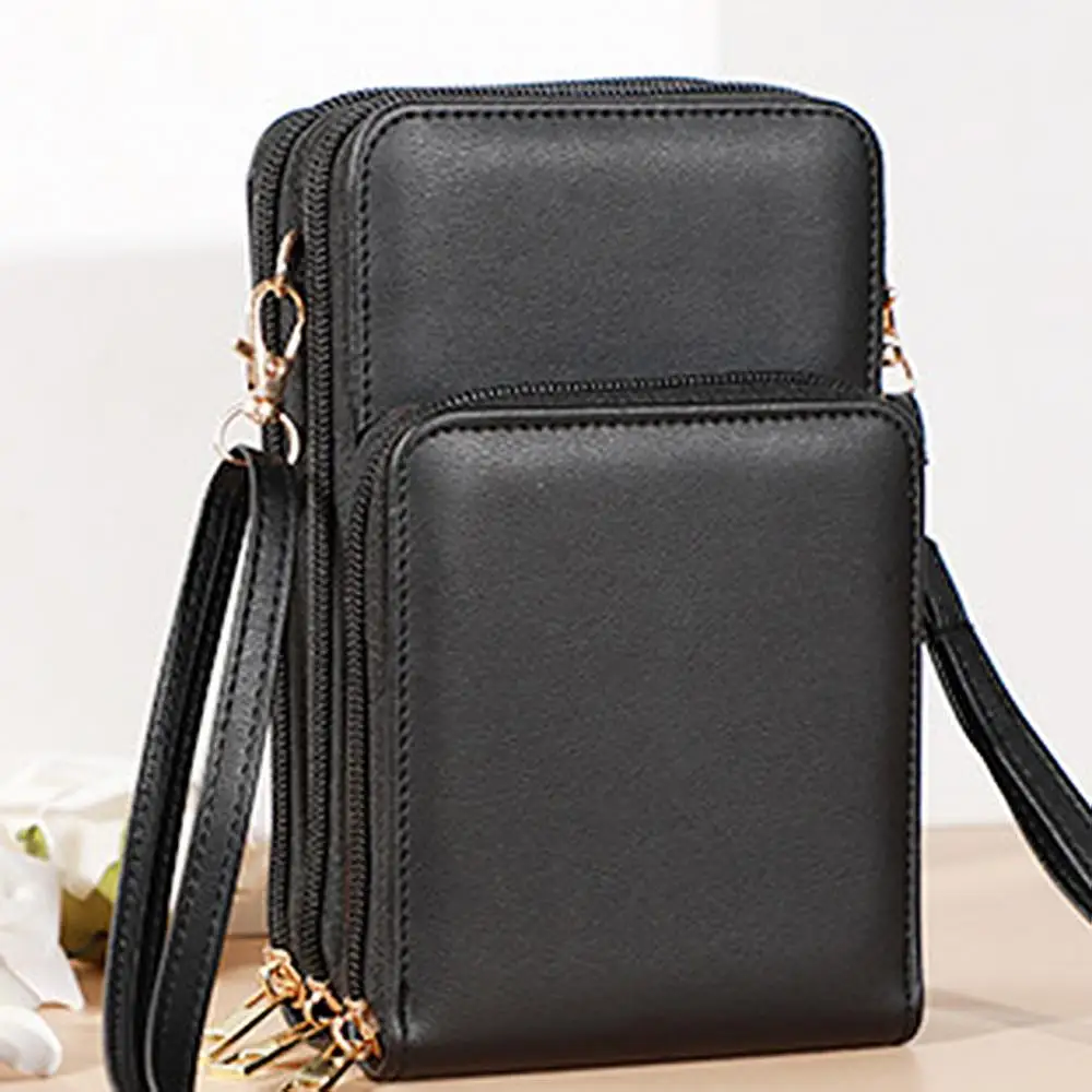 Woman Large Capacity Bag Multi-use Shoulder Cross-body Solid Color Phone Pouch Woman's Purse Handbag