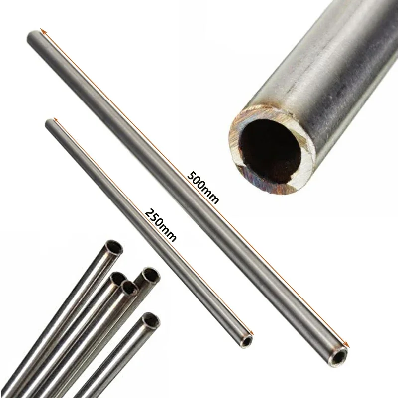 1~20Pcs 304 Stainless Steel Round Capillary Tube 0.1mm-17mm ID,OD 0.3mm-18mm, 250mm 500mm Long Seamless Straight Round Pipe