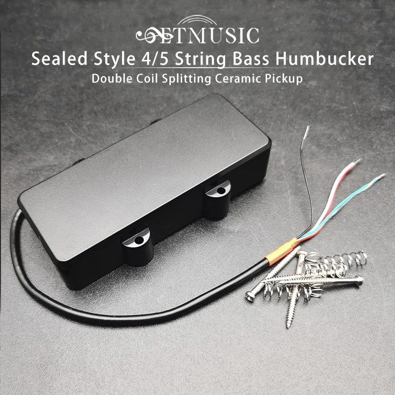 

Sealed Bass Guitar Pickup 4/5 String Double Coil Humbucker Pickup Coil Splitting Ceramic Magnet Bass Guitar Accessories