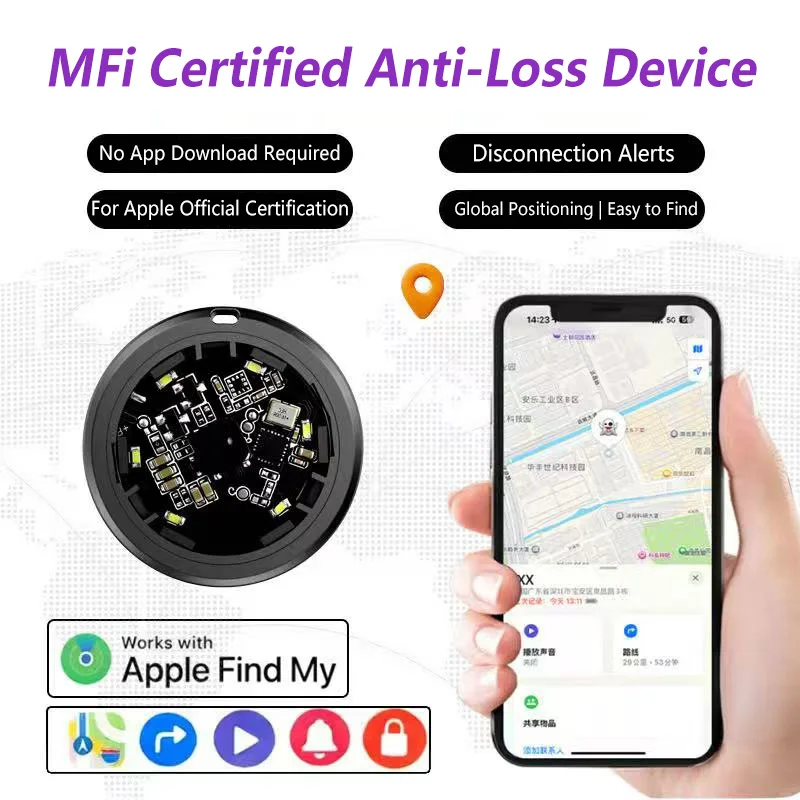 

Mini GPS Tracker Smart Airtag Compatible with iOS Find My App Key Finder Car Dog Pets Anti-lost Alarm Locator Tag For iPhone