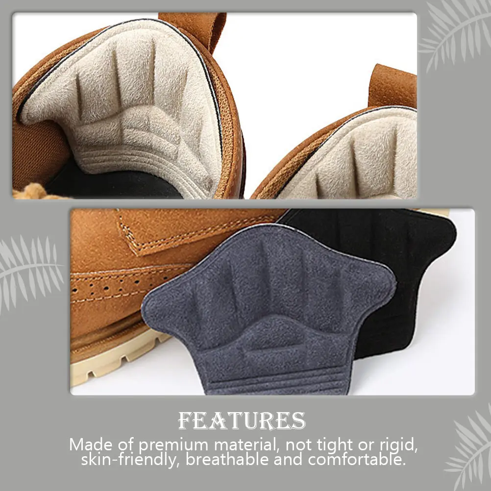 

3Pairs Breathable Cushion Self-Adhesive Shoe Heel Protector Durable Anti-Slip Rear Heel Sticker Wear-Resistant Foot Pain Relief