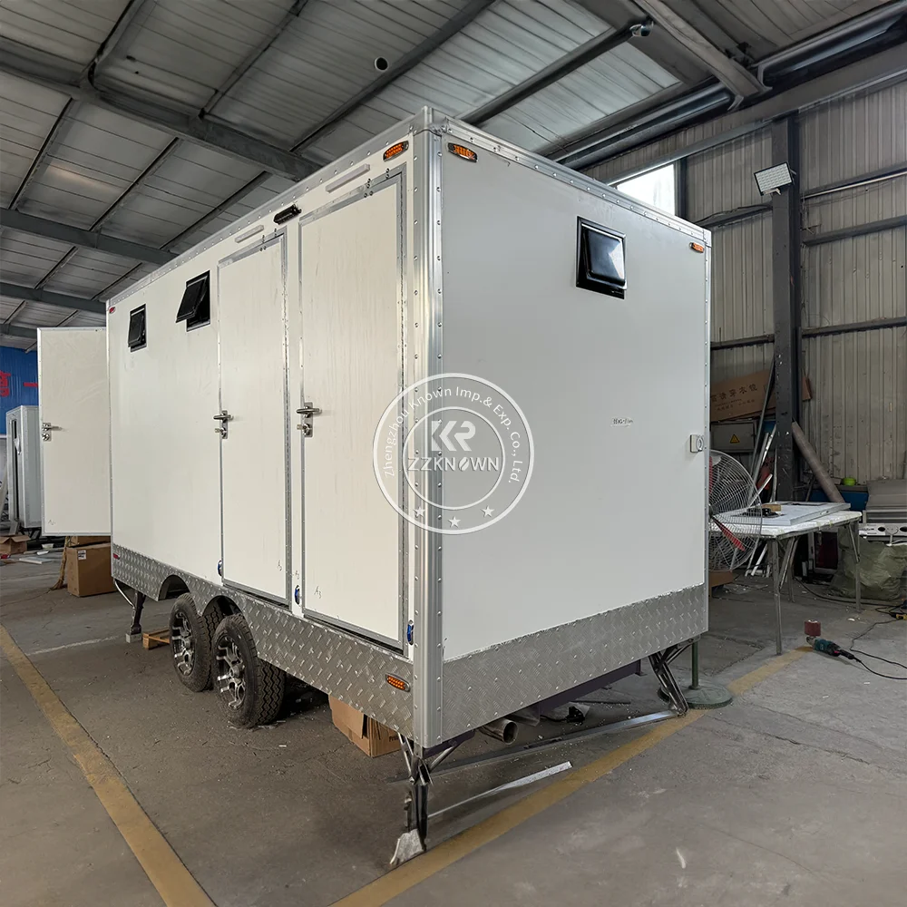

Mobile VIP Portable Restroom Trailers Public Washroom Trailer Toilet Trailer For Wedding And Events