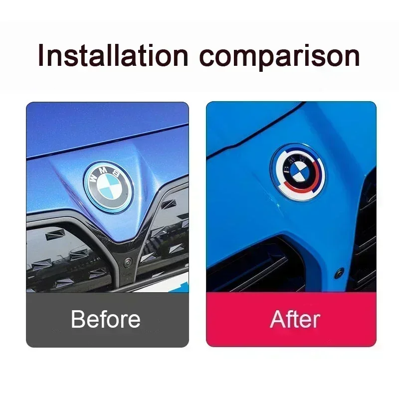 

Новые внутренние молдинги 2025 года, 7 шт., эмблемы для капота, передней и задней части багажника для BMW 50th Anniversary Edition E36 E46 E53 E90 E60 E93