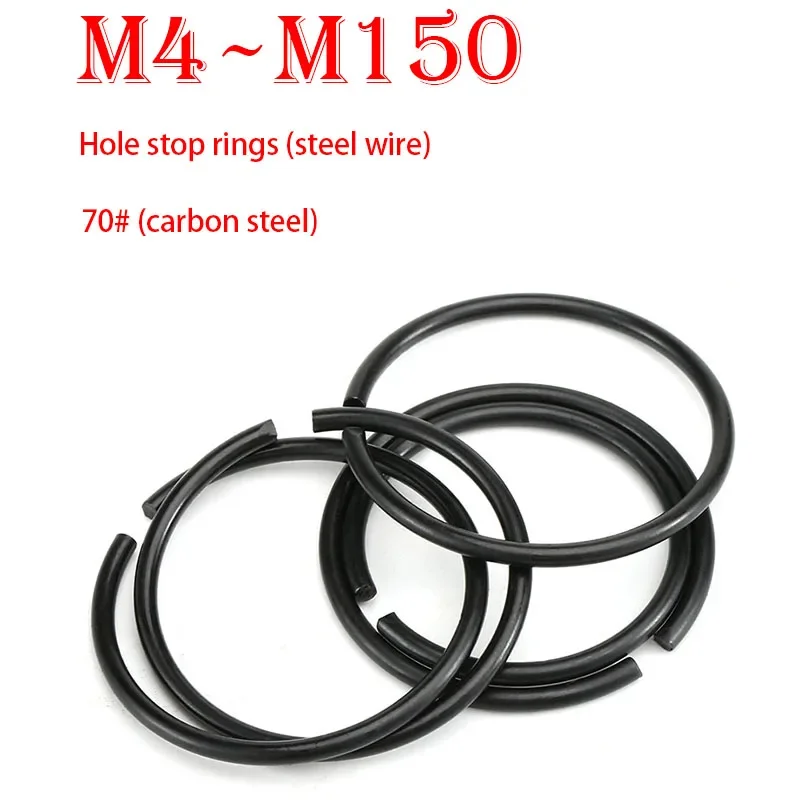 1~50pcs Gb895round Wire Snap Rings Diameter 4-150mm For Hole/shaft Wire Retaining Stop Ring 70 Manganese Steel Snap Ring Circlip
