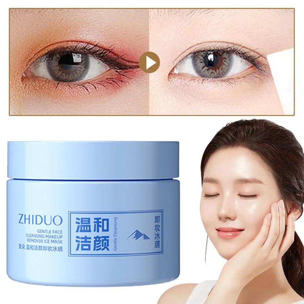 Gentle Makeup Remover Wipes All-in-One, Icy Cooling Cleansing Facial Wipes for Waterproof Mascara & Eye Makeup, Portable