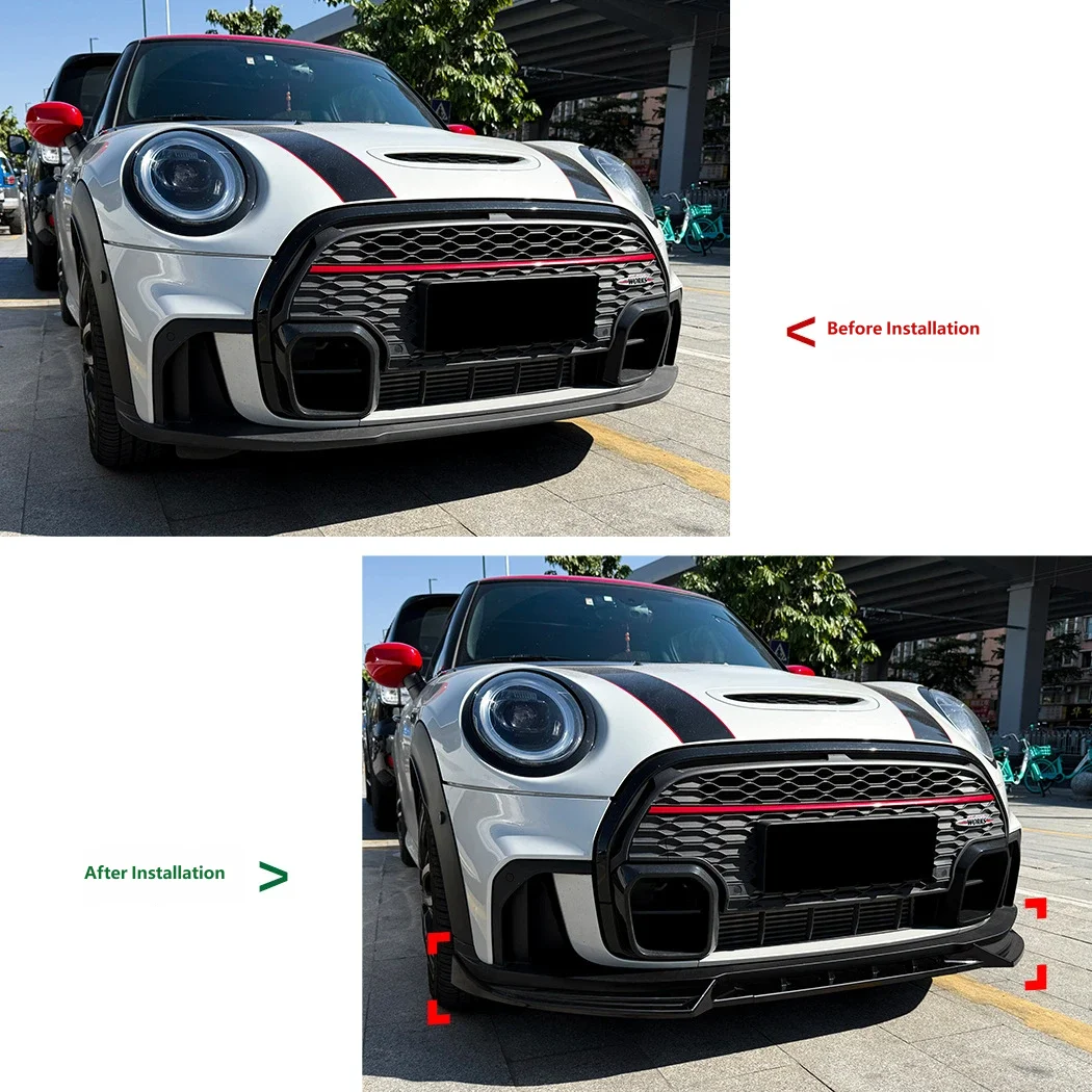 Front Diffuser Lip Front Side Splitters Car Bumper Lip Diffuser Spoiler Splitter for Mini Cooper JCW Mini One F55 F56 F57