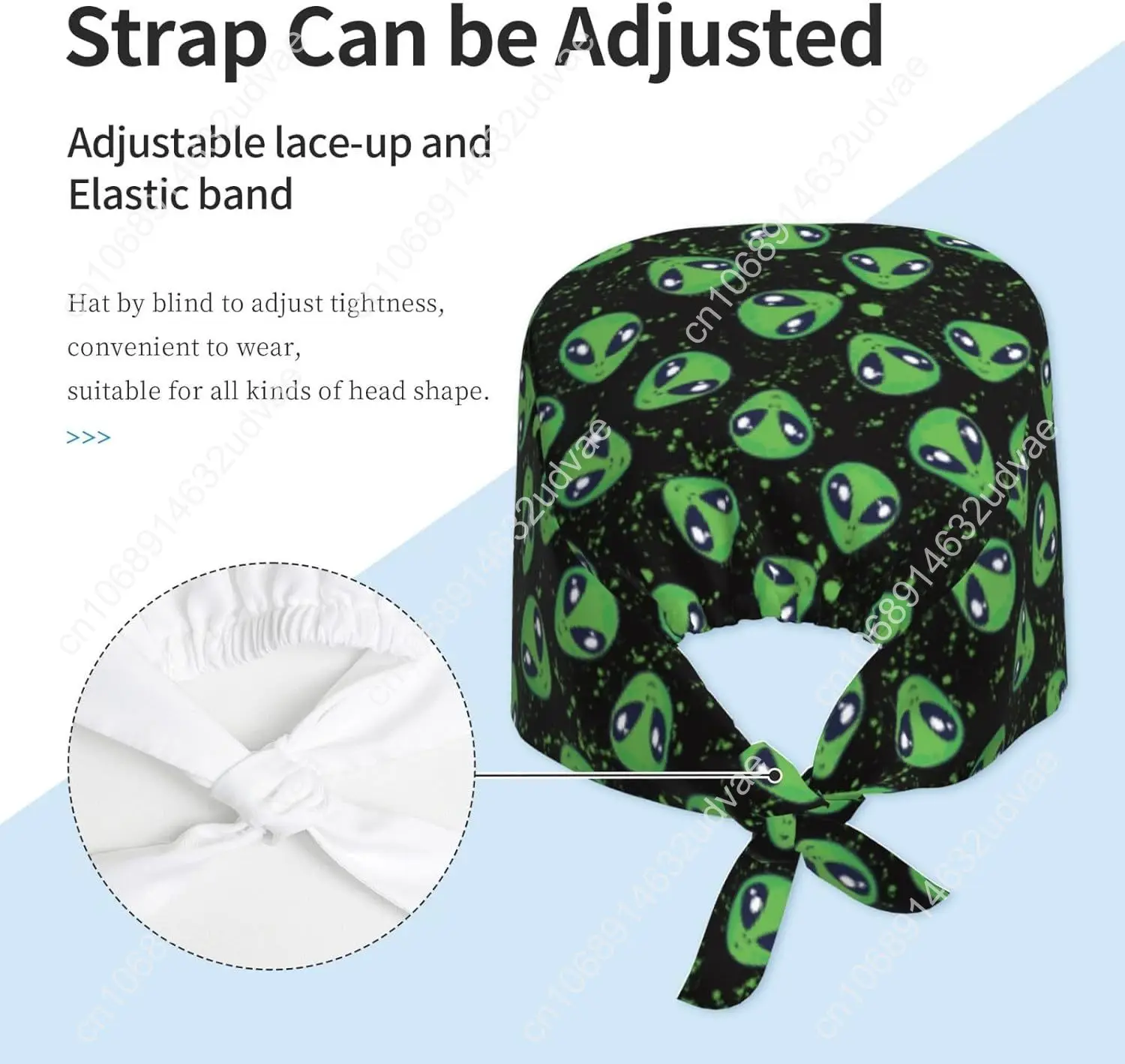 Boné de trabalho esfrega com faixa de suor ajustável unissex feminino amarrar chapéu enfermeira bonés cirúrgicos